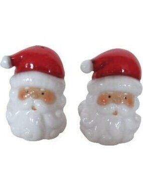 Santa Claus Ceramic Salt & Pepper Shakers Festive Holiday Tableware Christmas De